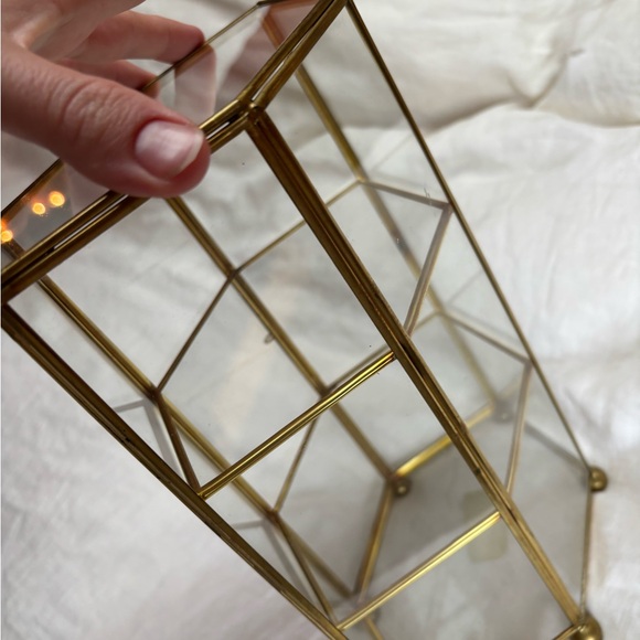 Vintage Glass Display Case with Metal Accents - Picture 7 of 12